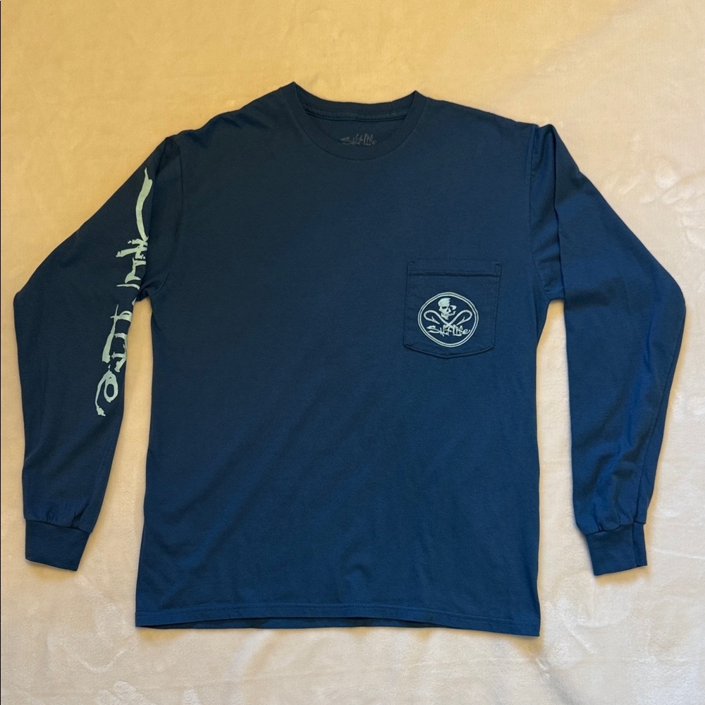 Salt Life Deep Blue Long Sleeve Tee medium